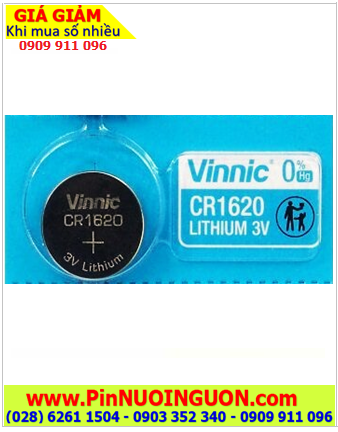 Vinnic CR1620, Pin 3V Lithium Vinnic CR1620 (16mmx2.0mm) chính hãng